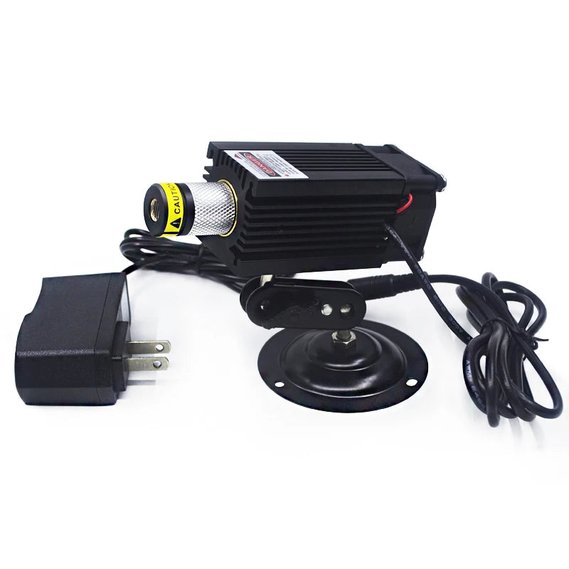 High Power 488nm Adjustable Focus Sky-Blue 12V DC 10mW~60mW Dot/Line/Cross Line Laser Module 10mW~60mW (With Bracket & Adapter)