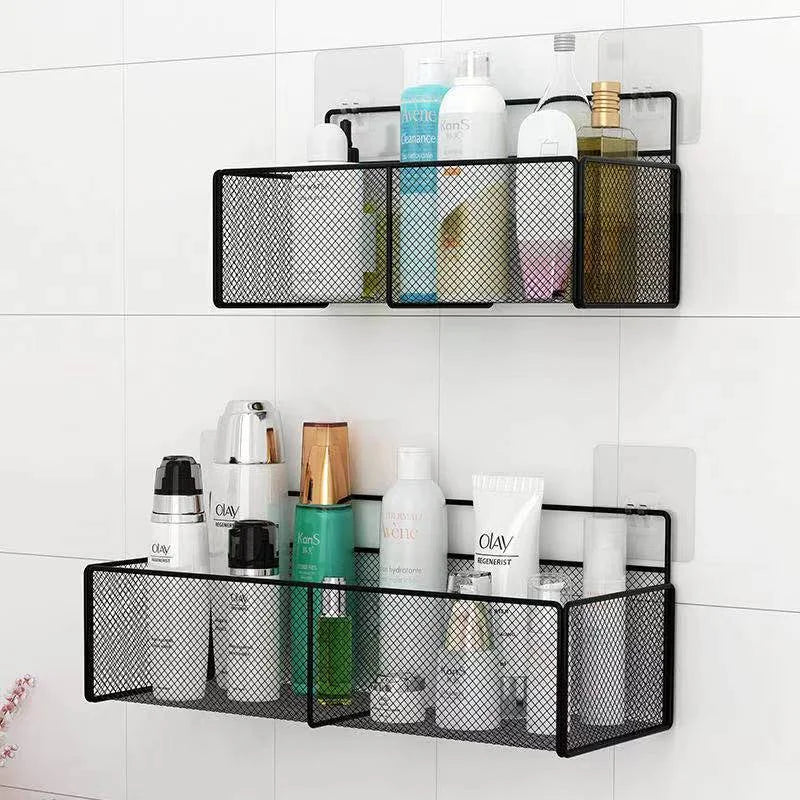 Factory Wholesale Basket Gird Hanging Basket Bathroom Corner Rack Wall-Mounted Hanging Basket