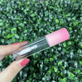 Wholesale Customized Label Novelty Beautiful Empty Large Colorful Slim Gradient Round Lip Gloss Tube Container With Wands