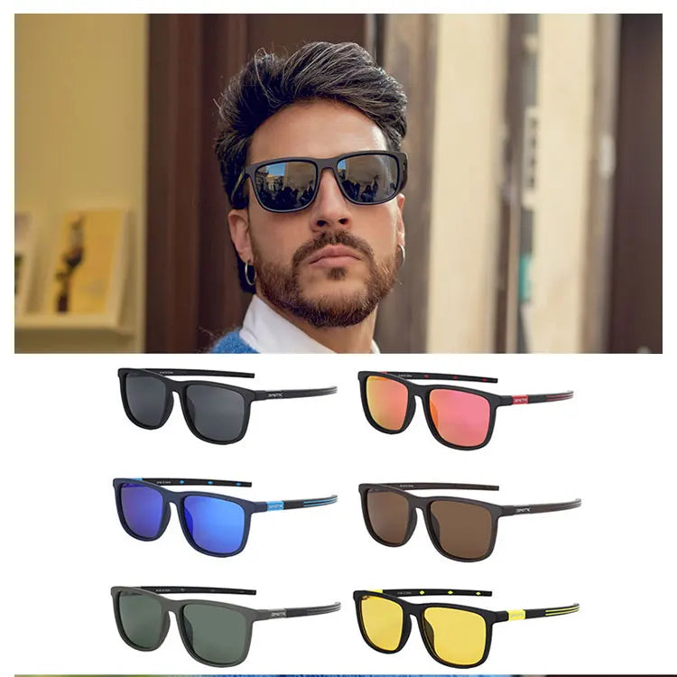 2024 New Fashion TR 90 Polarized Sun Shades Irregular Orange Lens Custom Logo Printed Sun Glasses Women Men OEM Sunglasses MegaBDM