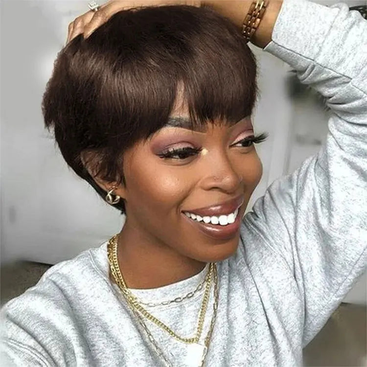 FH Factory Price Short Synthetic Hair Wig Straight Premium Synthetic Wig