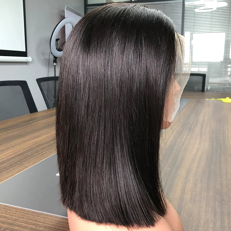 Wholesale HD Transparent 13x4 Frontal Bob Wig 100 Human Hair Short Bob Wigs Cheap Pixie Cut Bob Wigs for Black Women