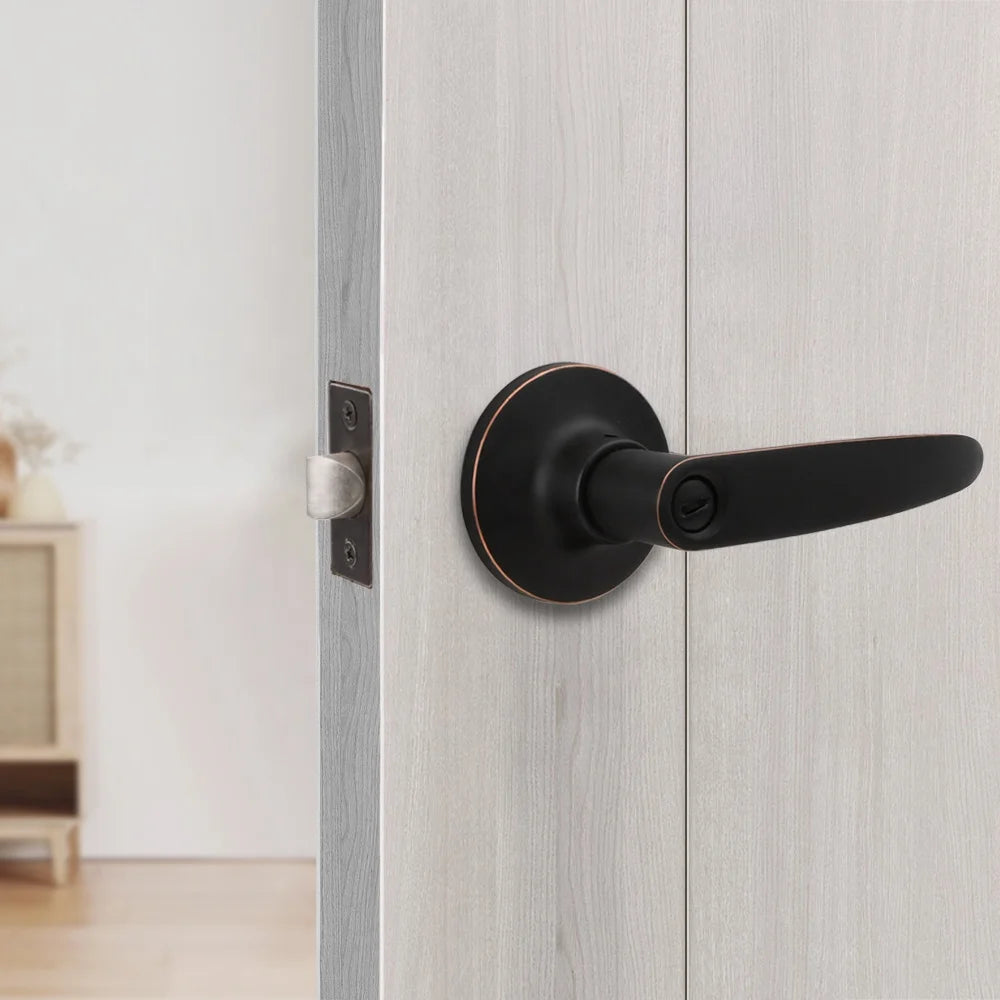 For Modern Style SS 201 Aluminium Toilet Door Lever Lock Cylinder 35-55mm Thickness 5 Year Warranty China Wholesale
