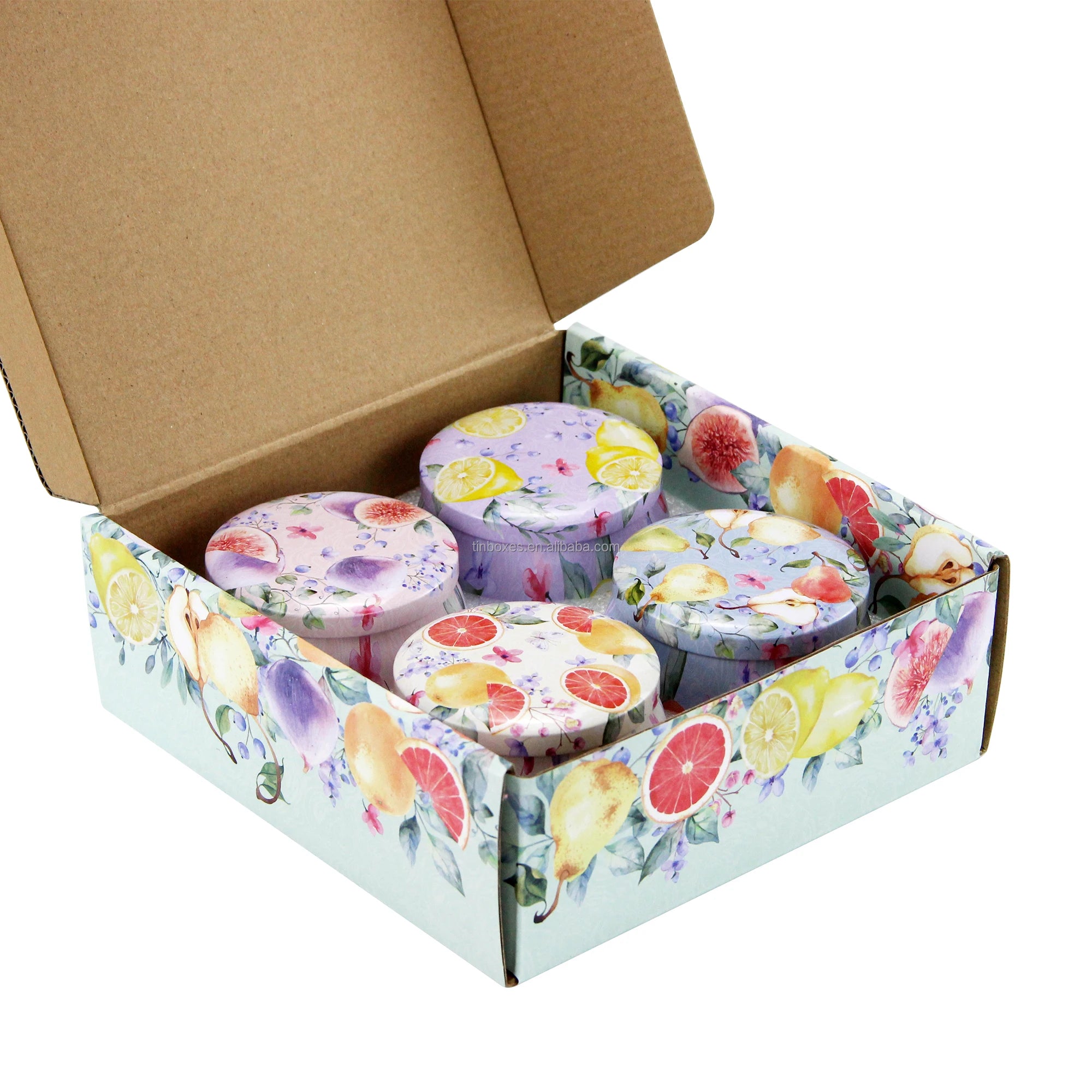Manufacture Luxury Round Metal 2 Oz 4 Oz Empty Tin for  Candy Gift Candles  Jars in Bulk Tin