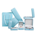 Custom Logo Elegant High End Velvet Jewelry Box and Bag for Earrings Ring Necklace Gift Packaging