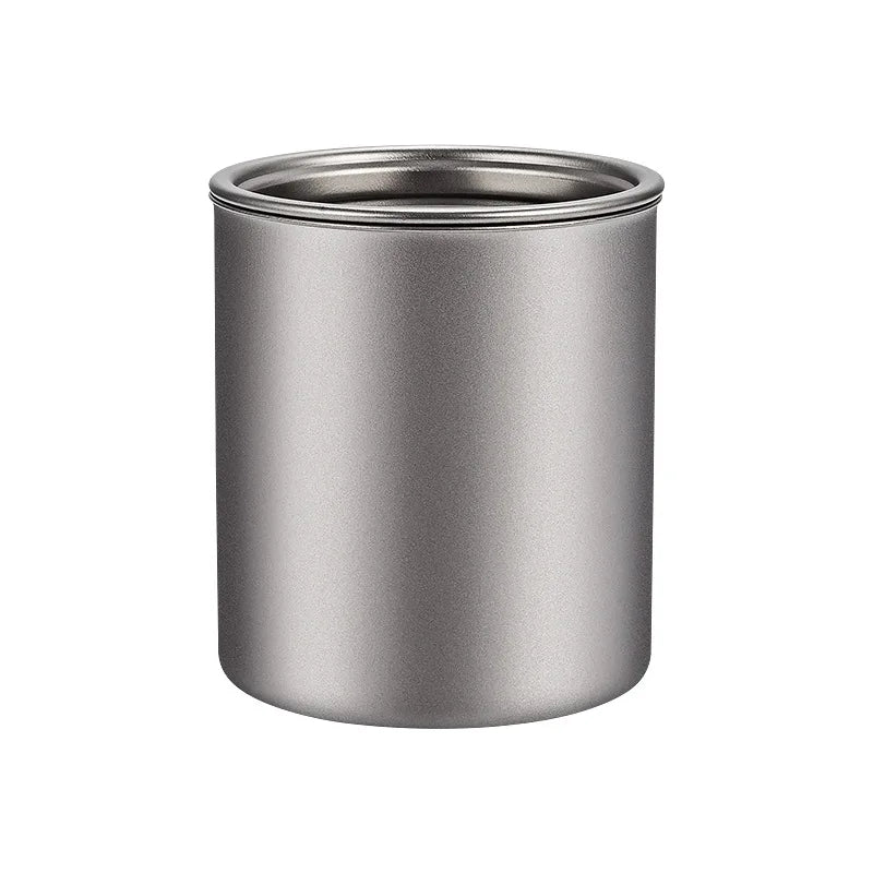 USSE Hot Sales Outdoor Picnic Pure Titanium Double Layer Portable Insulated Drinking Utensils Coffee Cup for Camping Cooking