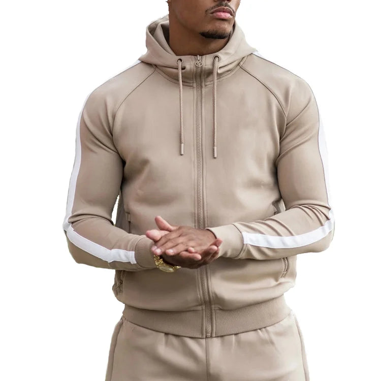 Yali Customized logo Unisex Cotton Sweatsuits Fashion Men Track Suits Track Sweat Suit Two 2 Piece Jogger Set for Men