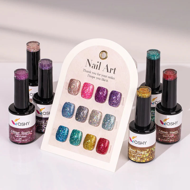 Super Shine Platinum Soak-Off UV LED Gel Polish 1kg Bottle Customizable OEM Glitter Gel Polish for Creating Your Own Nail Brand
