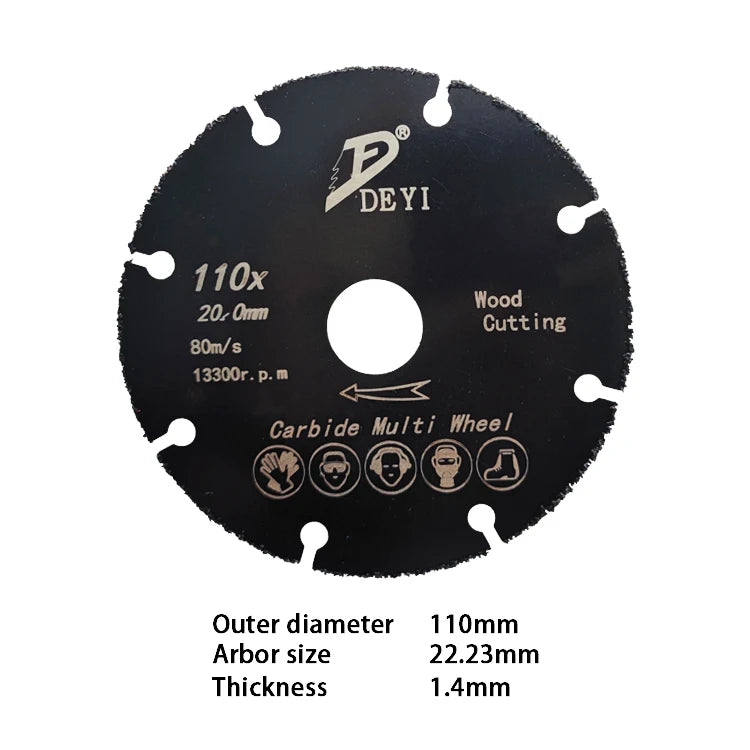 105mm-230mm Black Circular Saw Blade for Wood High Speed High Efficiency Durability Diamond Saw Blade