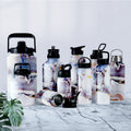 Everich  Wide Mouth Double Wall Insulated 304 Stainless Steel Sports Water Bottle with 2 or 3 Lids