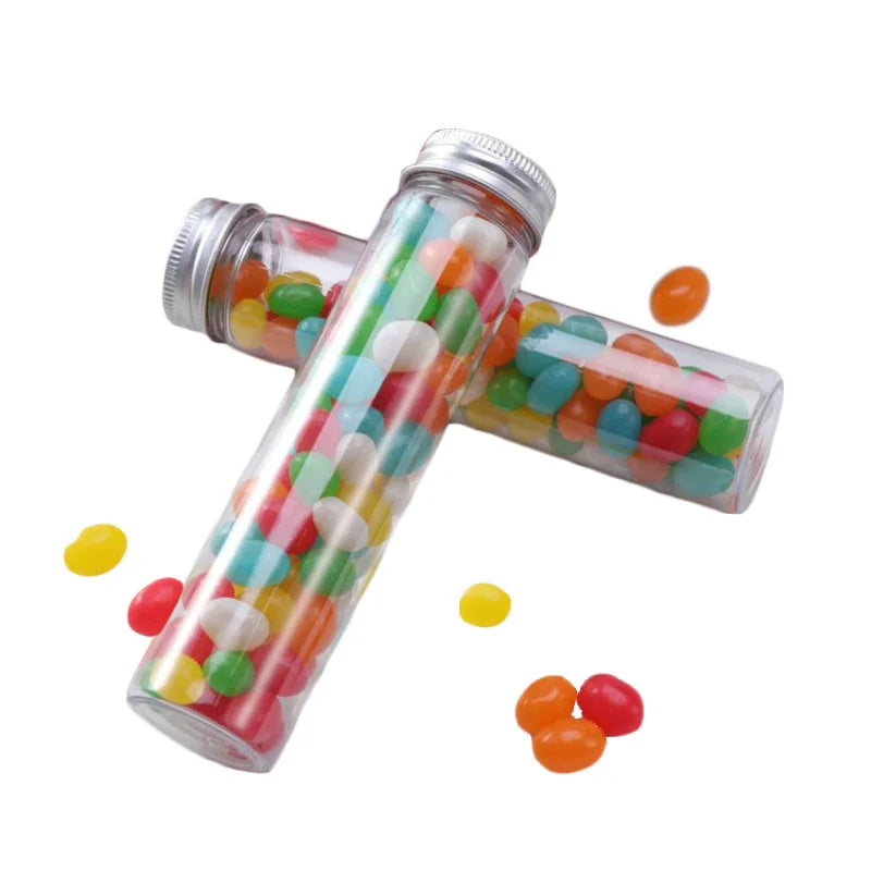Transparent PC Plastic Test Tube Container for Candy Packaging Screen Printing Customizable Size & Logo Craft Use