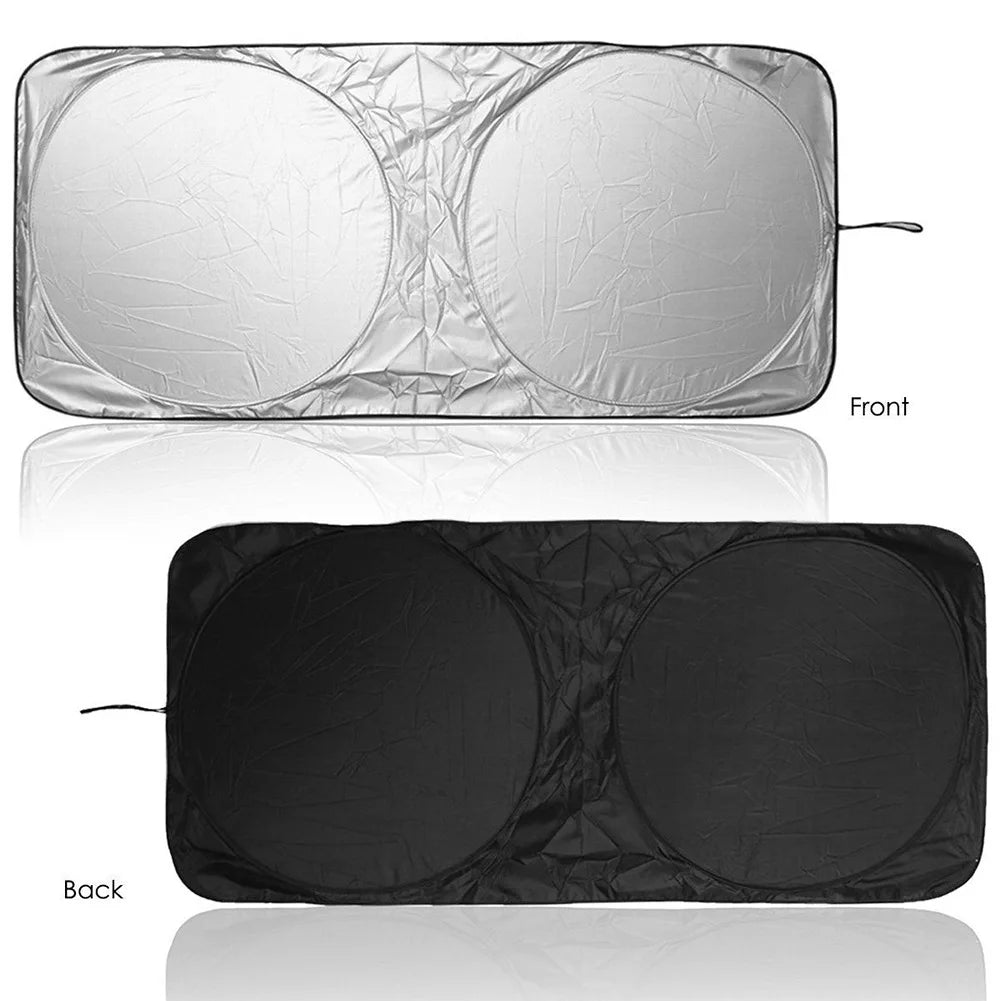 Factory Customized 100% Waterproof Car Windscreen Sunshade PVC Logo 150x70 Sun Visor Cover UV Promotional Business Gift