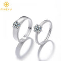 Wholesale Valentines Engagement Women Jewelry Open Adjustable Cubic Zirconia Brass Diamond Wedding Ring Set for Couples