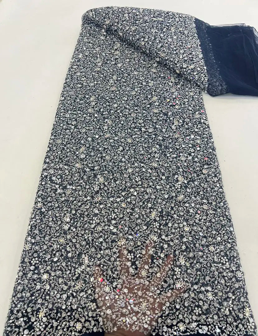 Haute Couture Full Sequins Embroidered Fancy Sequins Fabric