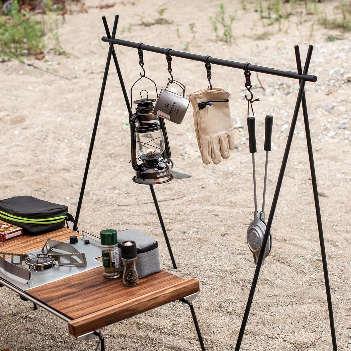 AG RTS Outdoor Camping Foldable Portable Aluminum Alloy Hanging Clothes Rack 2L/3L Capacity