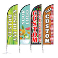Hot Sale Double-Sided Printed Flying Banner Swooper Outdoor Advertising Fiberglass Flag Promotional Flags Events Beach Flag