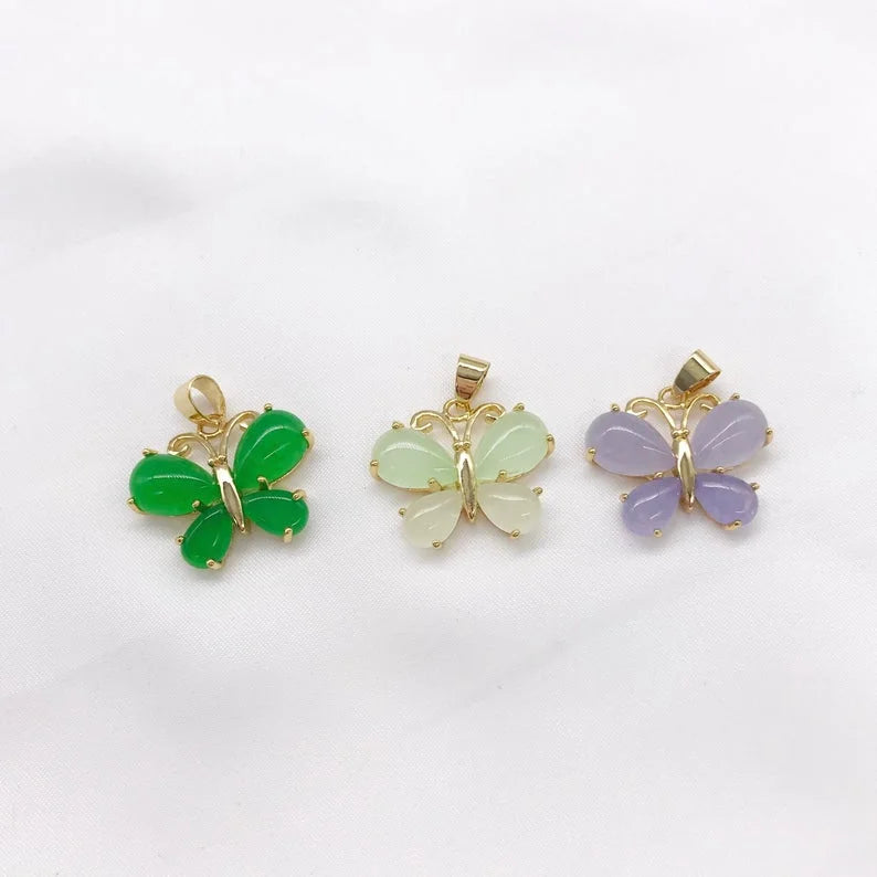 Jade Butterfly Charm Pendant Wholesale Customize Personalized Jade Pendant Necklace Jewelry