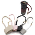 PU Leather Insulated Coffee Cup Holder With Strap Water Bottle Sleeve Bag Beverage Cup Bag Reusable Cup Holder Pouch