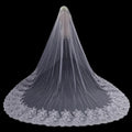 Elegant Style Floral Sequin Branch Patterned Design White Bridal Wedding Veils New Bridal Veil Embroidered Bridal Veil