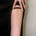 Water-drop Style Diamond-encrusted Leg Accessory Chain Individual and Versatile Body Chain Leg Loop Leg Chain ND2203132