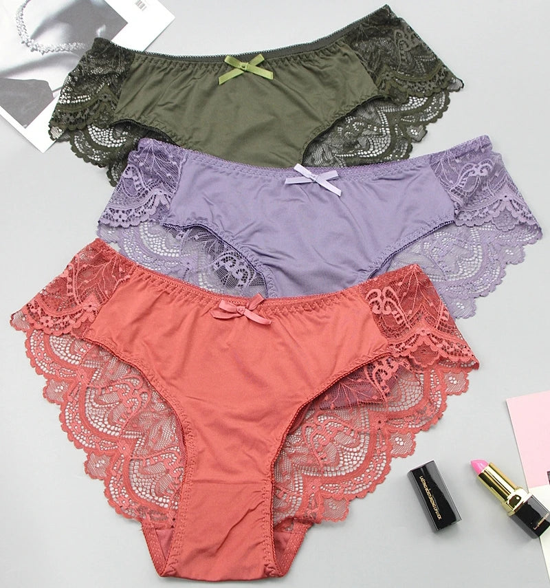 Fashion Design Breathable Women Lace Panty 4XL Plus Size Panties Customize Ladies Underwear Panties