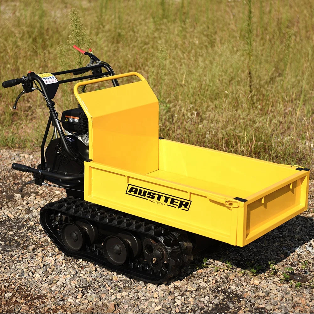 AUSTTER CE Approved Gasoline 300Kg Load Capacity Mechanical Rubber Track Mechanical Small  Mini Dumper