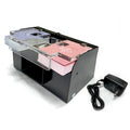 ZHENLONG Deluxe Automatic 2 Deck Card Shuffler Baccarat Texas Poker Gambling Customize Electronic LED Metal Black QL-MCS-02