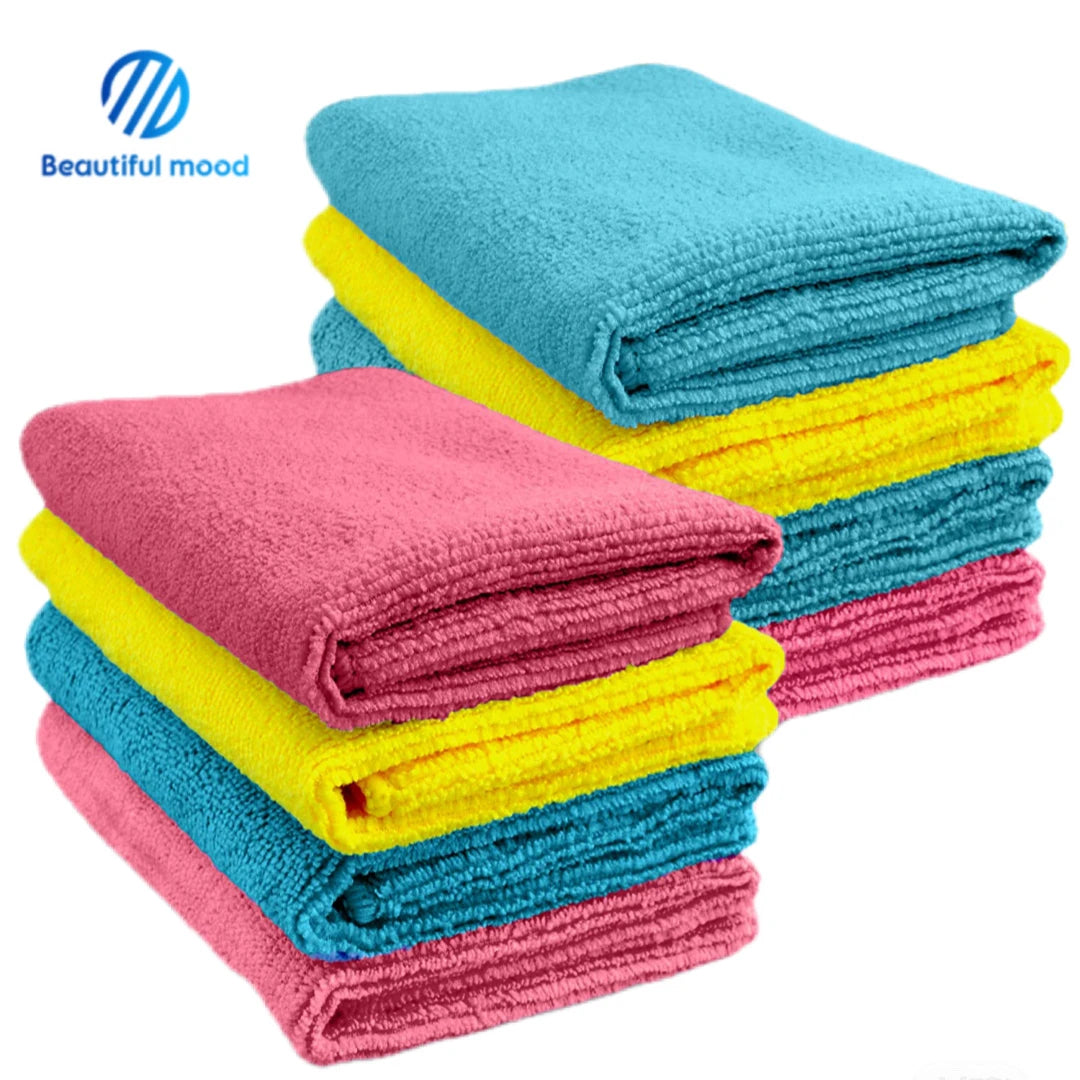 Custom Printed Microfiber Cleaning Cloth Rolls Non-Stick Mini Mop for Kitchen Floor Window Cleaning Box in Bulk