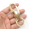 Ivoduff Fashion Brass Key Ring Lobster Swivel Hook Clasps Key Buckle Keyring Snap Hook With Ring Double Ring Keychain