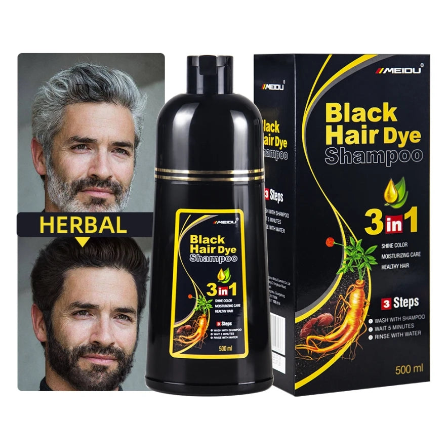 Wholesale Natural Black Hair Dye Brand Herbal Care Ammonia Free Ginger Natural Dye Magic Fast Black Hair Shampoo