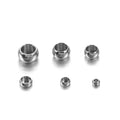 Connectors Big Hole Stopper Bead Cover Stainless Steel Loose Crimp Beads for Jewelry Making