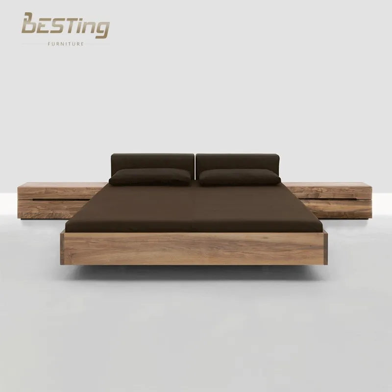 Modern Designs Home Furniture Queen Size Loft Suspended Wooden Box Double Bed