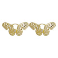 Exaggerated Earings Brass Large Gold Plated Korean Fashion 18K Bridal Wedding Jewelry Earring