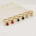 Wholesale Trendy 18K PVD Gold Plated Stainless Steel Hoop Earrings No Fade Zircon Party Jewelry for Women's Wedding Gift Fashion