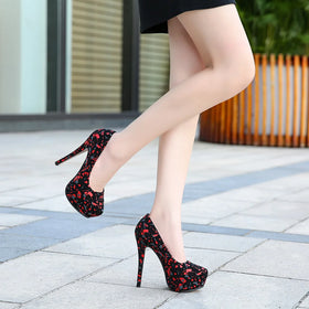 Wholesaler Ladies Pumps Shoes Sexy Stiletto 14 cm High Heel Women Office Shoes Fashion Design Ladies Platform Women Shoes