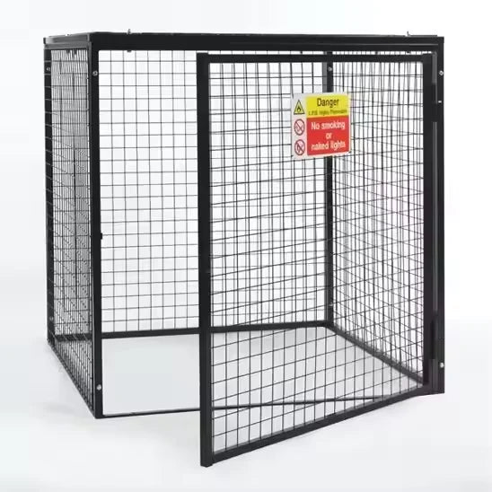 Hot Sale Stackable Foldable Steel Gas Cylinder Cage Wire Trellis Fence 3D Modeling for Propane Generator-Eco-Friendly Security
