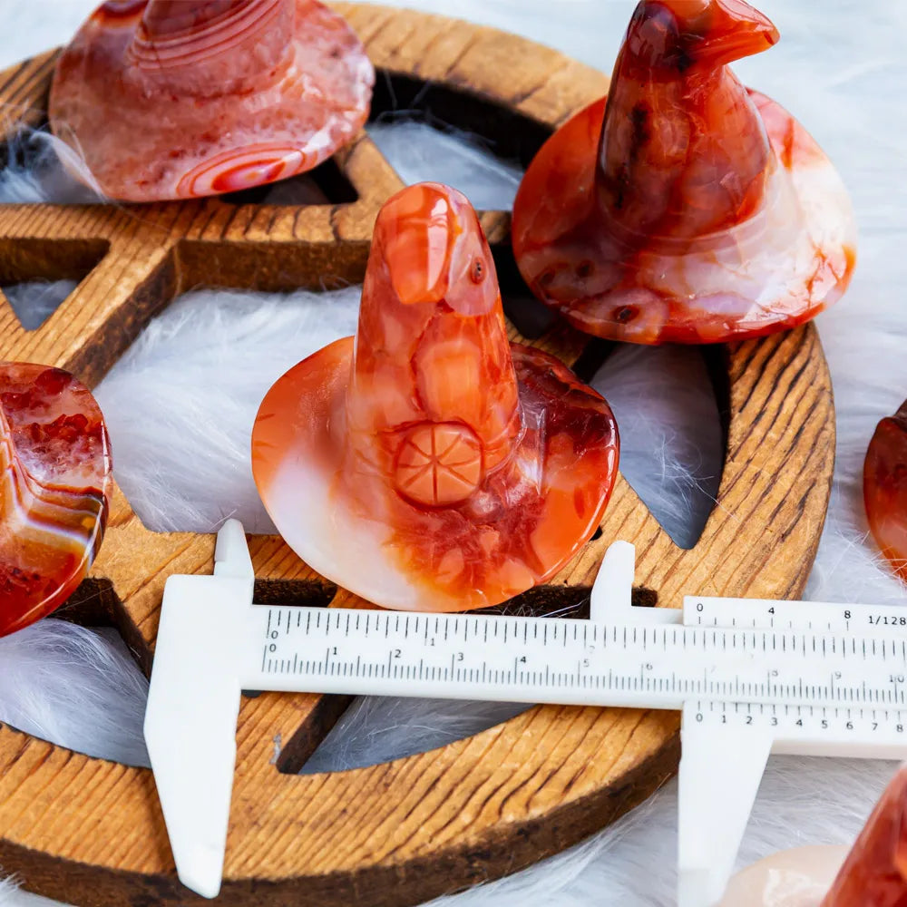 Customization Carnelian Wizard Hat Crystal Natural Gemstone Polished Customized Sizes Crafts