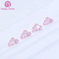 Machine Cut Synthetic Loose CZ Gemstone Cloud Shape 6*9 mm Sakura Pink Color Heat Treated Artificial Cubic Zirconia Stones