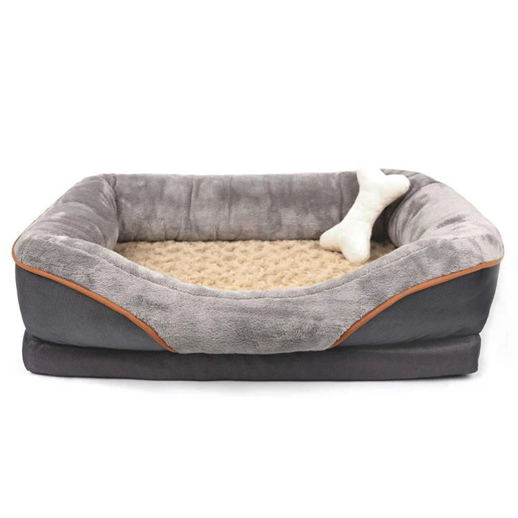 Custom Comfortable Waterproof Plush Dog Bed Luxury Pet Dogs Cat Bed Soft Washable Cat Bed Removable Pet Cushion