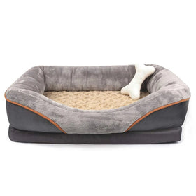 Custom Comfortable Waterproof Plush Dog Bed Luxury Pet Dogs Cat Bed Soft Washable Cat Bed Removable Pet Cushion