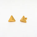 New Trendy Earring 18K Gold Plated Dainty Cube Triangle Stud Earrings Earrings Wholesale Stainless Steel for Women