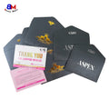 Luxury Gold Silver Foil Custom Envelope Greeting Card Packaging Cardboard Envelope Thank You Gift Cards