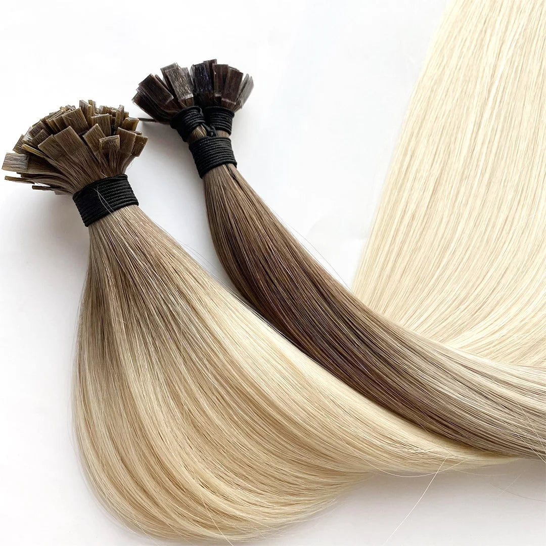2026 Haiyi Wholesale Double Drawn Italian Keratin Prebonded Nano Ring Human Hair Extensions
