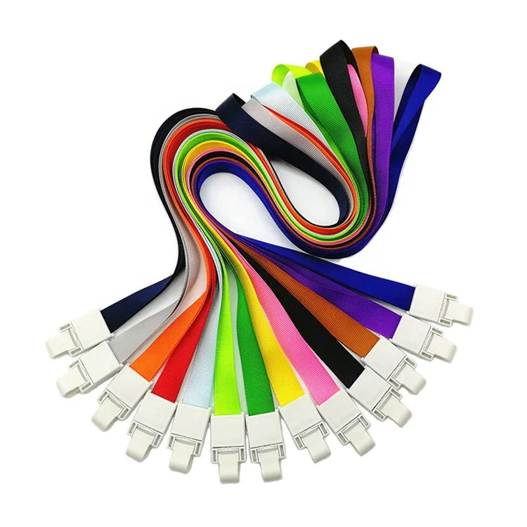 Wholesale Ultra Soft Smellless High Quality Lanyard with Plastic ID Clip for Badge ID Cards Factory Directly Sale MegaBDM