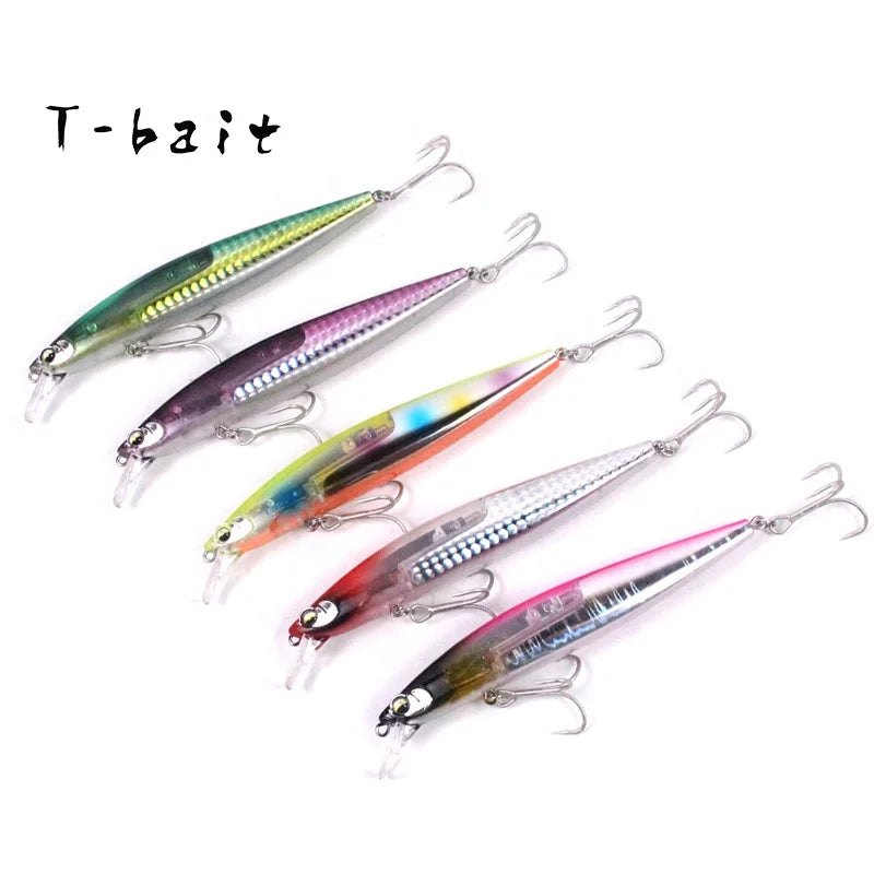 Floating Minnow 13cm/20g Long Cast Slow Sinking Artificial Flash Blade Hard Bait Saltwater Fishing Lure for Seabass