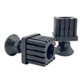 Square Round Plastic Insert Cap Tube End Cover With Thread Nut Plastic Steel Tube Furniture Leg Hole Plug