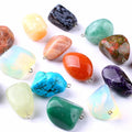 HY Healing Stones Jewelry Necklace Tumbled Stone Pendant With Crystal Stone