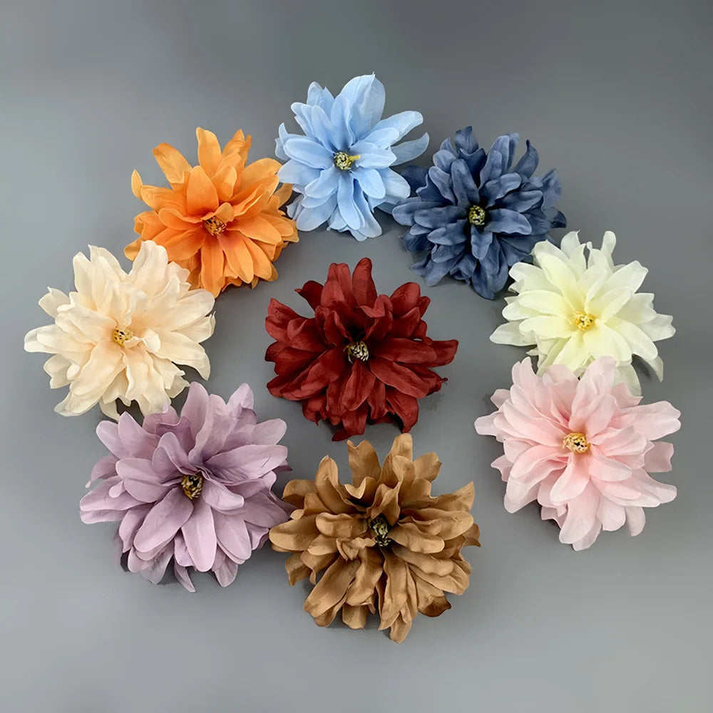 Low Price 14cm Big Size Silk Flower Head DIY Decoration Artificial Flower Head