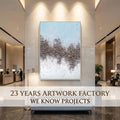 Luxury 3D Textured Abstract Painting Palette Knife Art Hand Painted for Dubai Hotel Lobby Project Villa Wall Decor