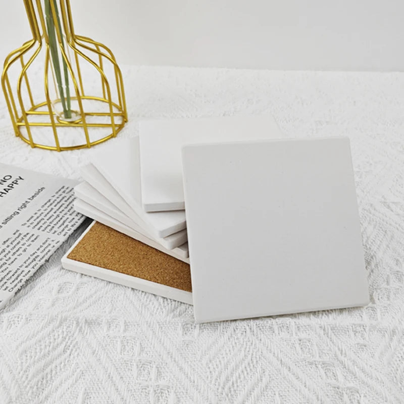 High Quality Matte Square Ceramic Coasters Decorative Souvenir Mats & Drink Cup Pads Premium High Definition Coaster Gift